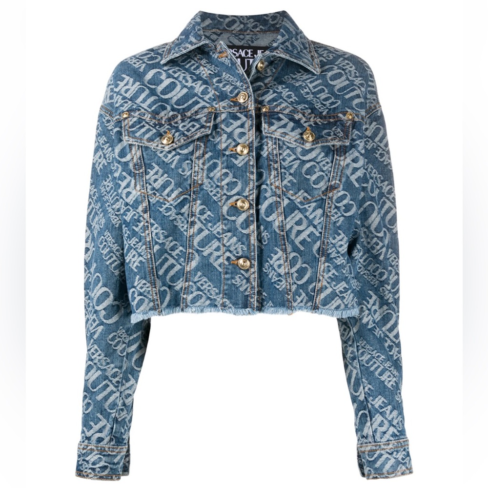 Versace Jeans Collection Patterned Denim Jacket - image 1